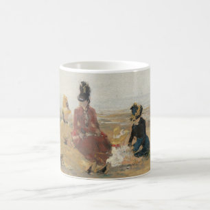 On the Beach Trouville 1887 by Eugene Boudin  Coffee Mug