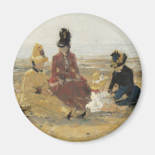 On the Beach, Trouville   1887 Magnet