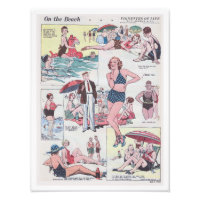 On The Beach - Vintage - 1935