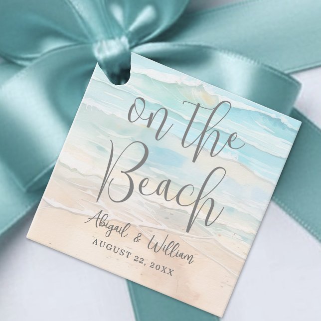 On The Beach Wedding Favour Tags (On The Beach Wedding Favor Tags )