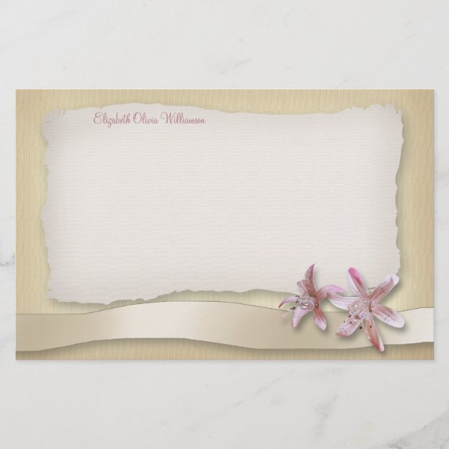 On the Beach Wedding ~ horizontal stationery (Front)