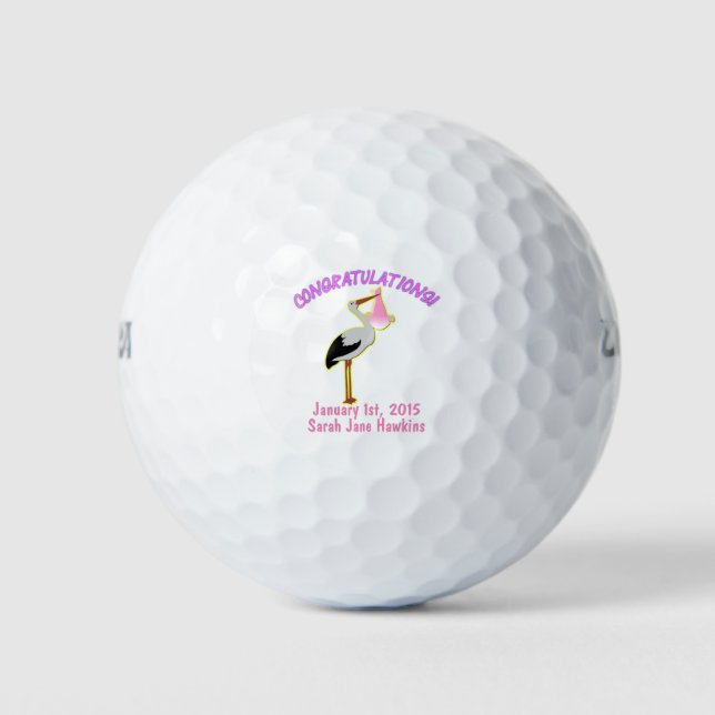 On the Birth of Your Baby - Golf Ball Keepsake (Front)