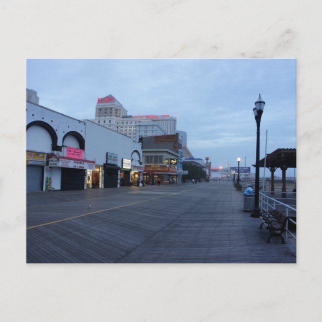 On the Boardwalk in Atlantic City, NJ Postcard (Front)