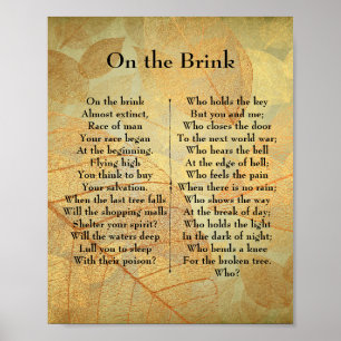 On the Brink Poem Poster
