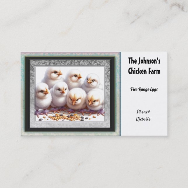 On The Chicken Farm Business Card (Front)