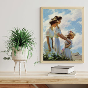 On the Cliff by Charles Courtney Curran Poster