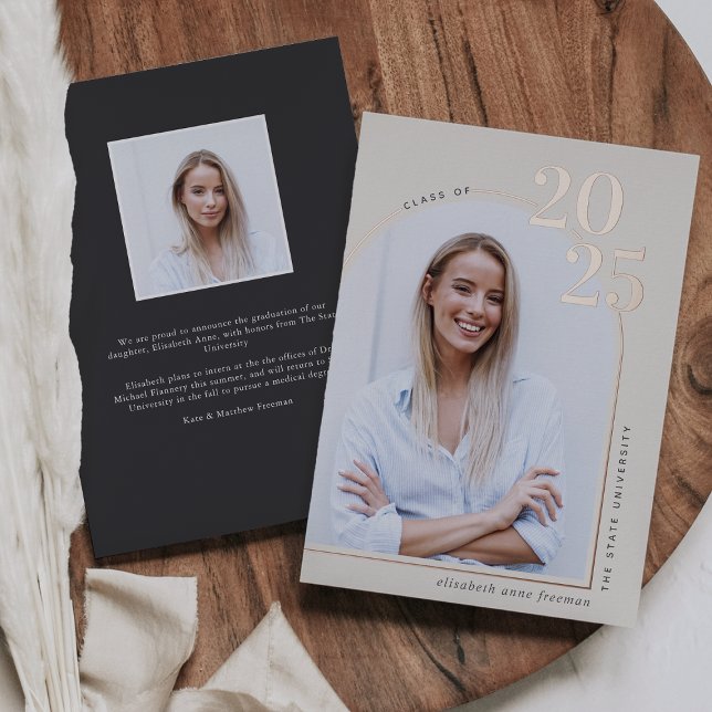 On The Curve | Foil Graduation Announcement (Creator Uploaded)