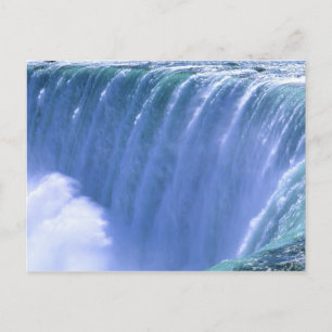 On the Edge of Powerful Niagara Falls, New York Postcard
