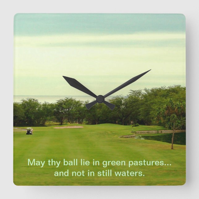 On the Fairway Square Wall Clock (Front)