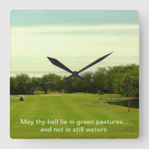 On the Fairway Square Wall Clock