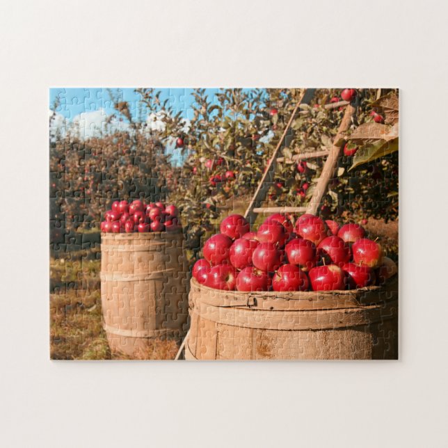 On the Farm Apple Orchard Trees Countryside Photo Jigsaw Puzzle (Horizontal)