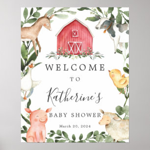 On The Farm Baby Shower Welcome Sign