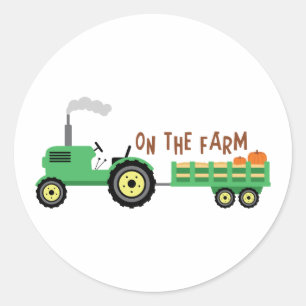 On The Farm Classic Round Sticker