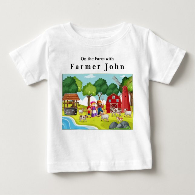 On the Farm with Farmer John and the Animals  Baby T-Shirt (Front)