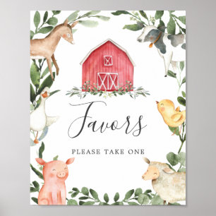 On The Farms Baby Shower Favours Sign
