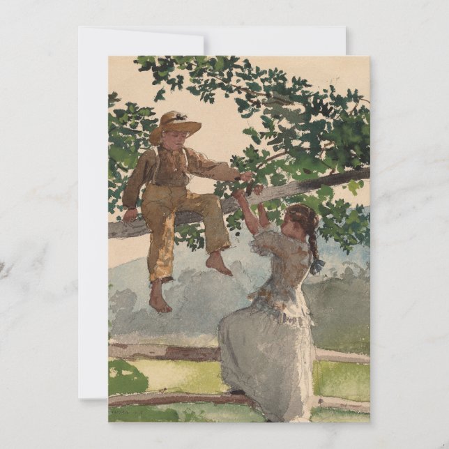 On the Fence | Winslow Homer (Front)