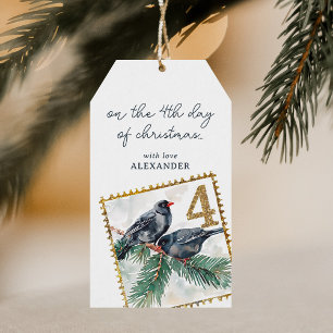 On the Fourth Day of Christmas Gift Tags