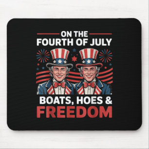 On The Fourth Of July Boats, Cute Ss Cute Sss & Mouse Pad