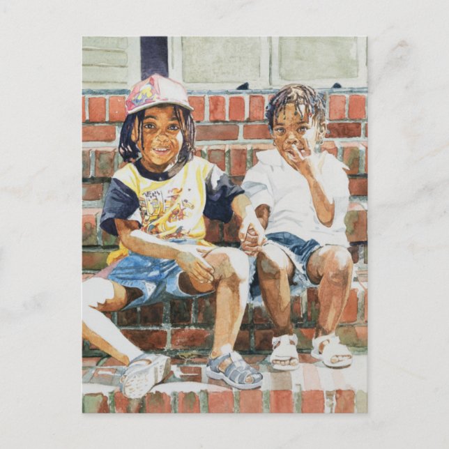 On the Front Step 2002 Postcard (Front)