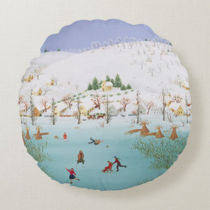 On the Frozen Lake 1987 Round Cushion