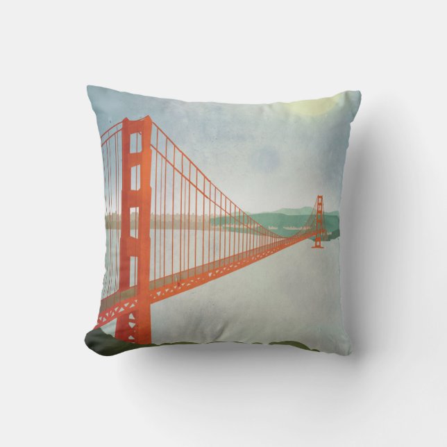 On The Golden Gate Bridge Cushion (Front)