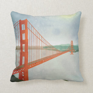 On The Golden Gate Bridge Cushion