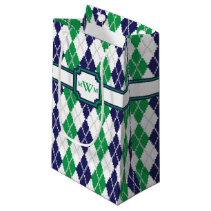 On the Green Argyle Gift Bag