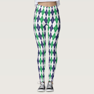 On the Green Argyle Leggings