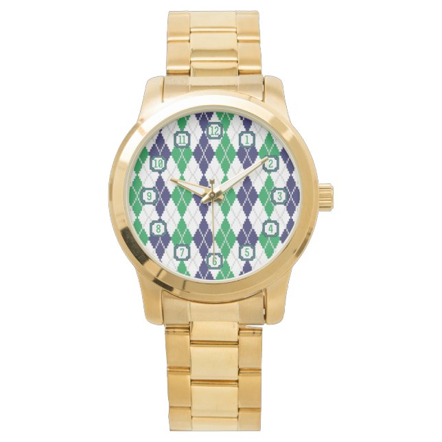 On the Green Argyle Watch (Front)