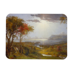 On the Hudson River, 1860 (oil on canvas) Magnet