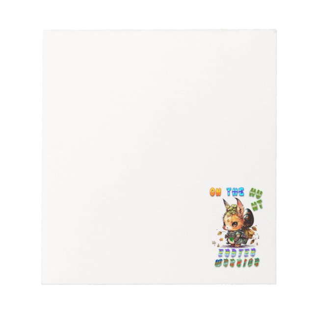 On The Hunt Easter Warrior Notepad (Front)