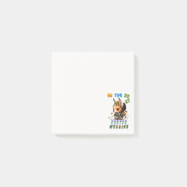 On The Hunt Easter Warrior Post-it Notes (Front)