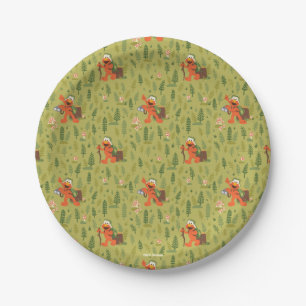 On The Hunt For Hugs Pattern Paper Plate