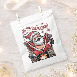On the Job Hazard Santa on Fire Favour Bag