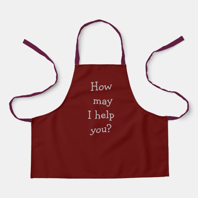 "On the Job!" Large Personalised Apron  (Front)