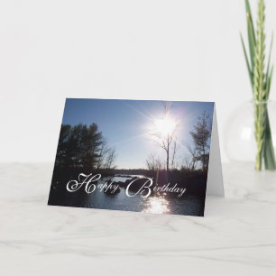 On the Lake Happy Birthday Dad Card