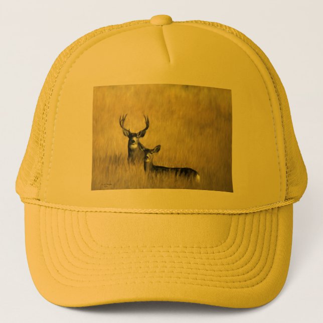 On the Lookout Mule Deer Trucker Hat (Front)