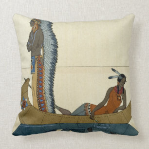 On the Missouri, 1922 (pochoir print) Cushion
