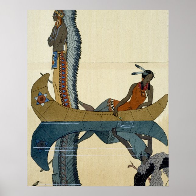 On the Missouri, 1922 (pochoir print) Poster (Front)