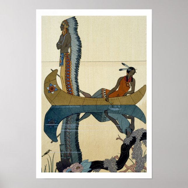 On the Missouri, 1922 (pochoir print) Poster (Front)