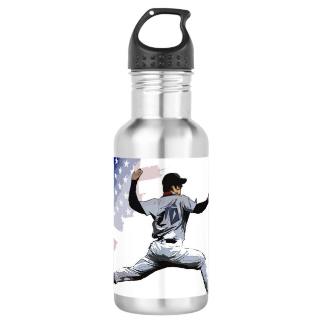 On The Mound - Baseball Pitcher Placemat 710 Ml Water Bottle (Front)