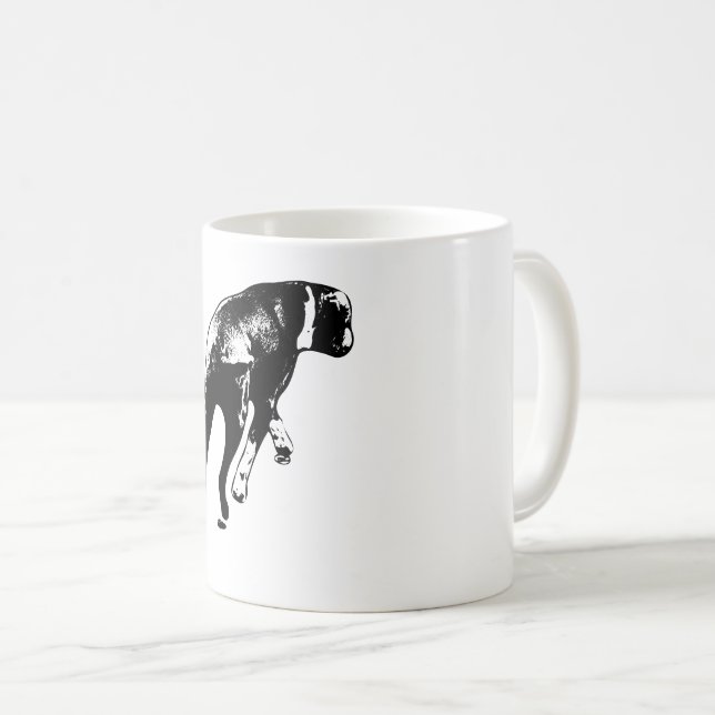 On the Move – Ink Mid-Stride Turn Coffee Mug (Front Right)