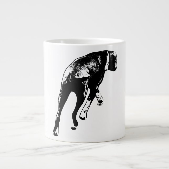 On the Move – Ink Mid-Stride Turn Large Coffee Mug (Front)