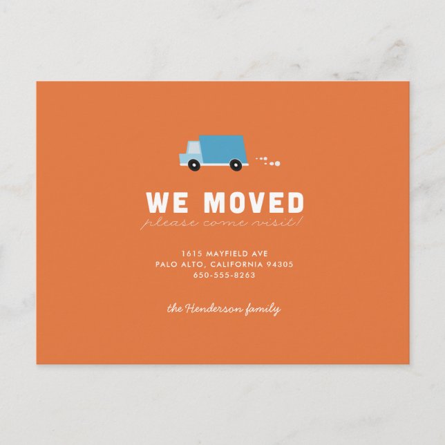 On the Move Moving Announcement (Front)