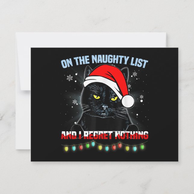 On The Naughty List And I Regret Nothing Cat Chris (Front)