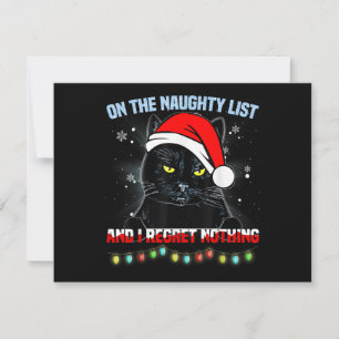 On The Naughty List And I Regret Nothing Cat Chris