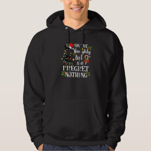 On The Naughty List And I Regret Nothing Cat Chris Hoodie