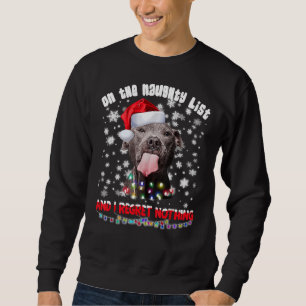 On The Naughty List And I Regret Nothing Funny Xma Sweatshirt