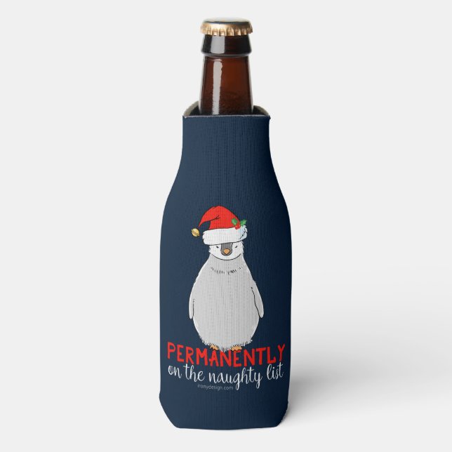 On The Naughty List Bottle Cooler (Bottle Front)