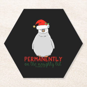 On The Naughty List Paper Coaster